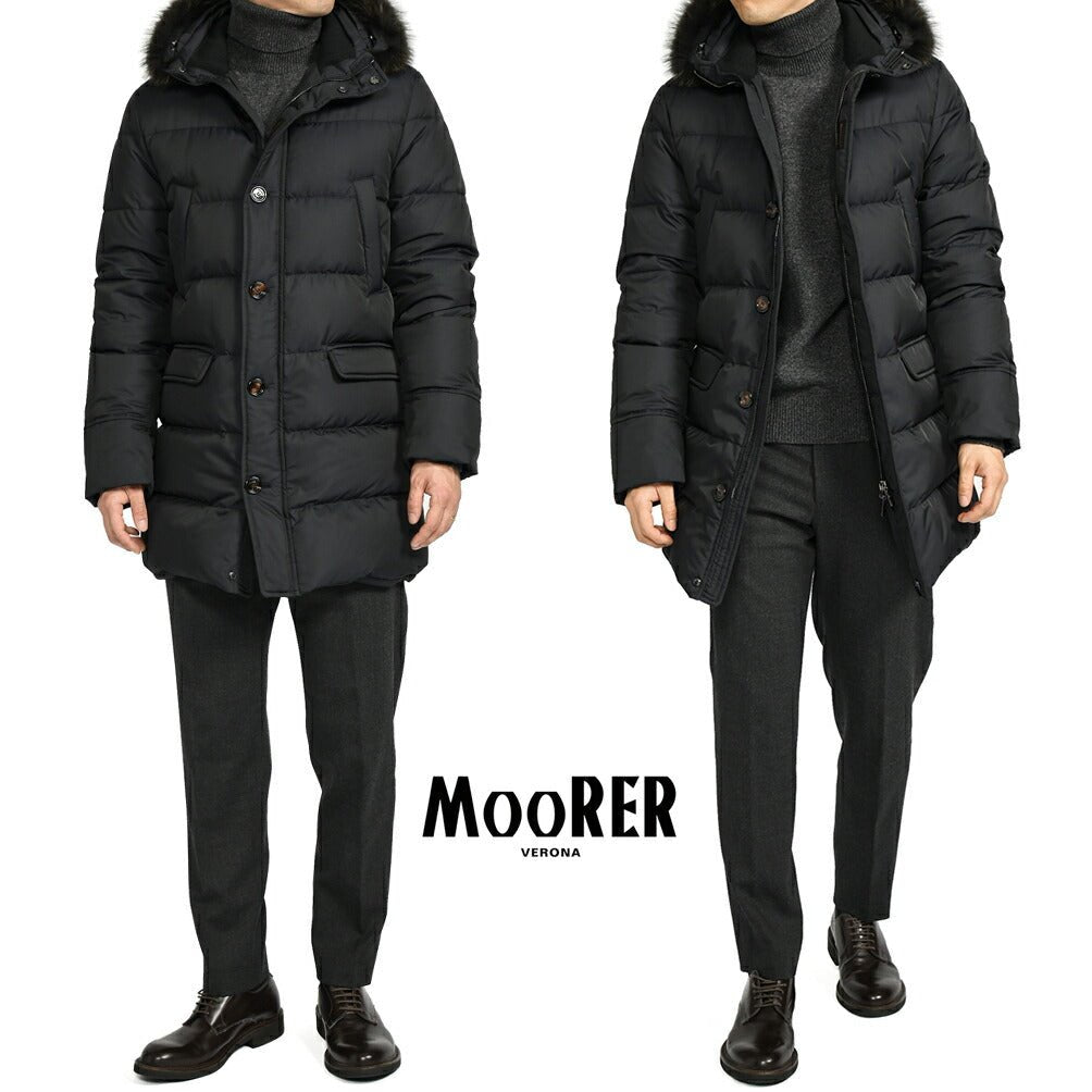 MOORER BARBIERI - WK ポリエステル100% ファーフード付きダウンジャケット / ACQUA RESISTANT(撥水)｜GUARDAROBA MILANO OFFICIAL STORE