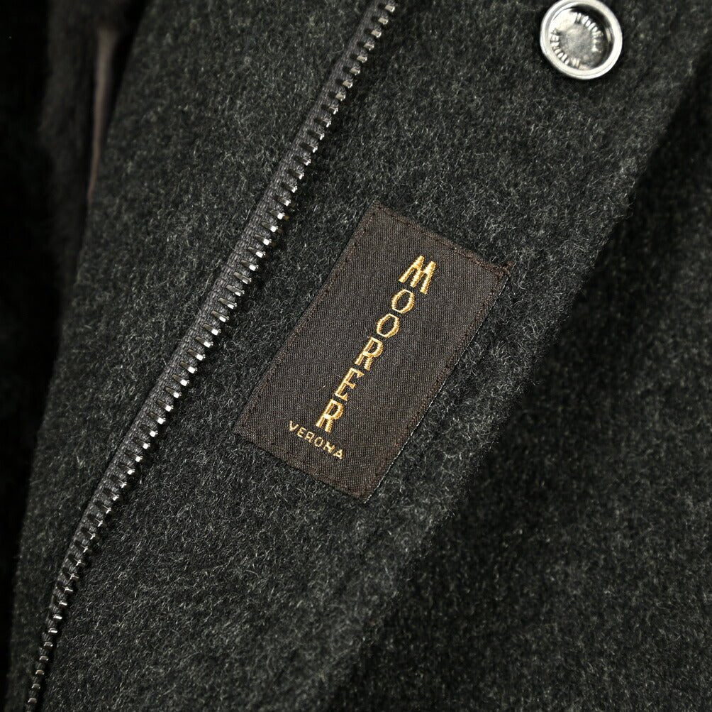 MOORER "BASSI - CS" カシミヤ100% ラビットファーライナー付きダウンコート / ACQUA PROOF (防水)｜420435 - 48｜GUARDAROBA MILANO OFFICIAL STORE