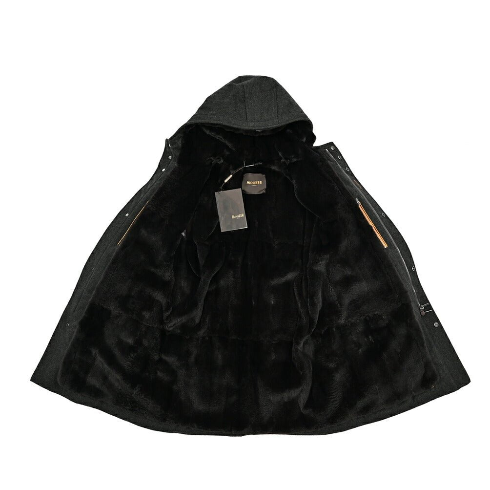 MOORER "BASSI - CS" カシミヤ100% ラビットファーライナー付きダウンコート / ACQUA PROOF (防水)｜420435 - 48｜GUARDAROBA MILANO OFFICIAL STORE