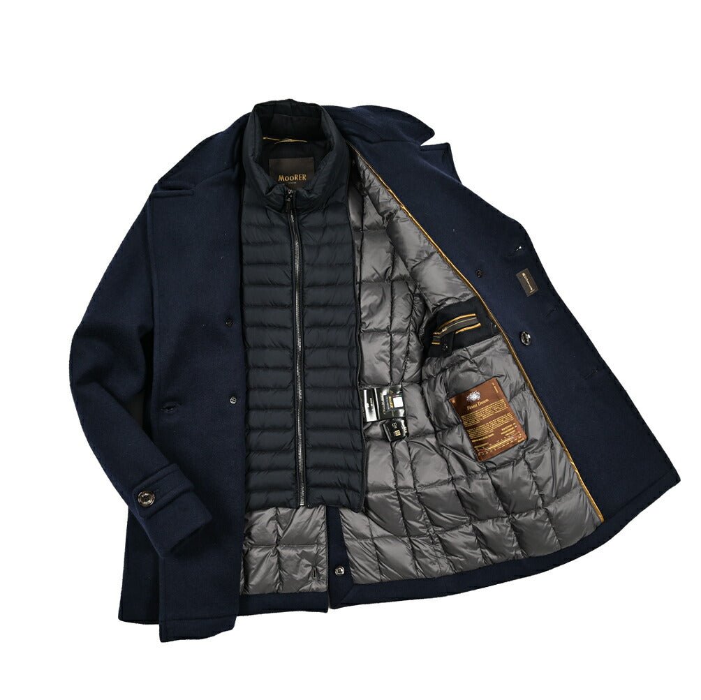 MOORER "BOLGI - Y" カシミヤ100% 6BダブルダウンPコート (着脱可能ライナー付き)｜418037｜GUARDAROBA MILANO OFFICIAL STORE