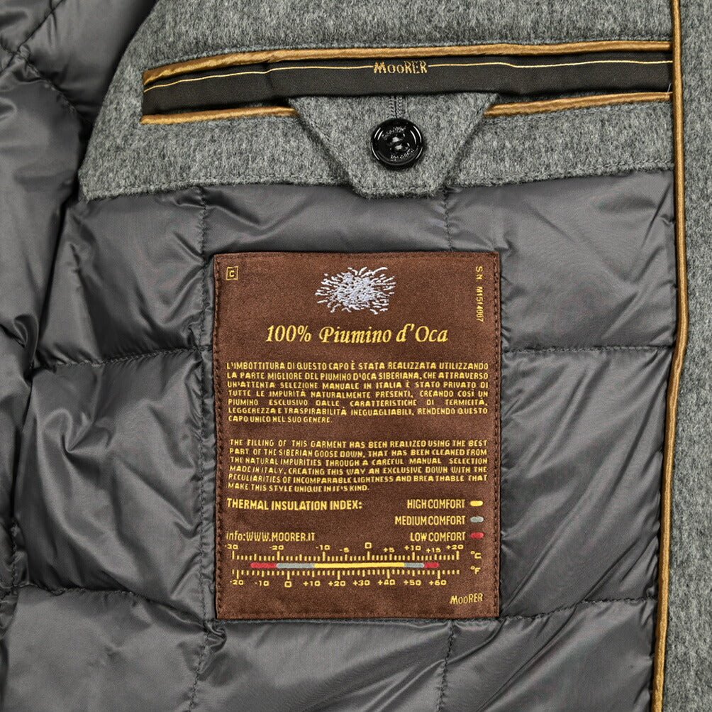 MOORER "BOND - CS" カシミヤ100% スタンドカラーダウンコート｜418174｜GUARDAROBA MILANO OFFICIAL STORE