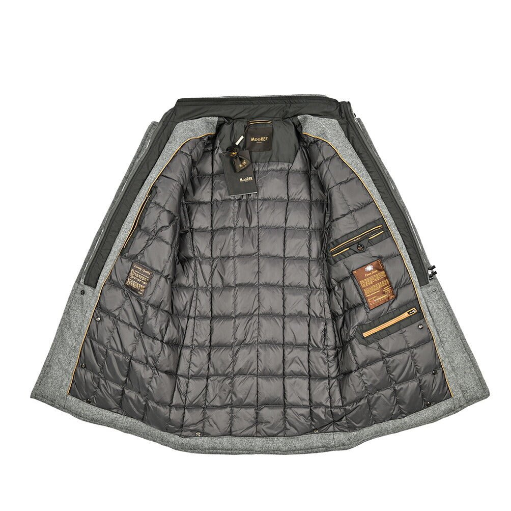 MOORER "BOND - RCA" カシミヤ混ウール スタンドカラーダウンコート｜418175 - 48｜GUARDAROBA MILANO OFFICIAL STORE