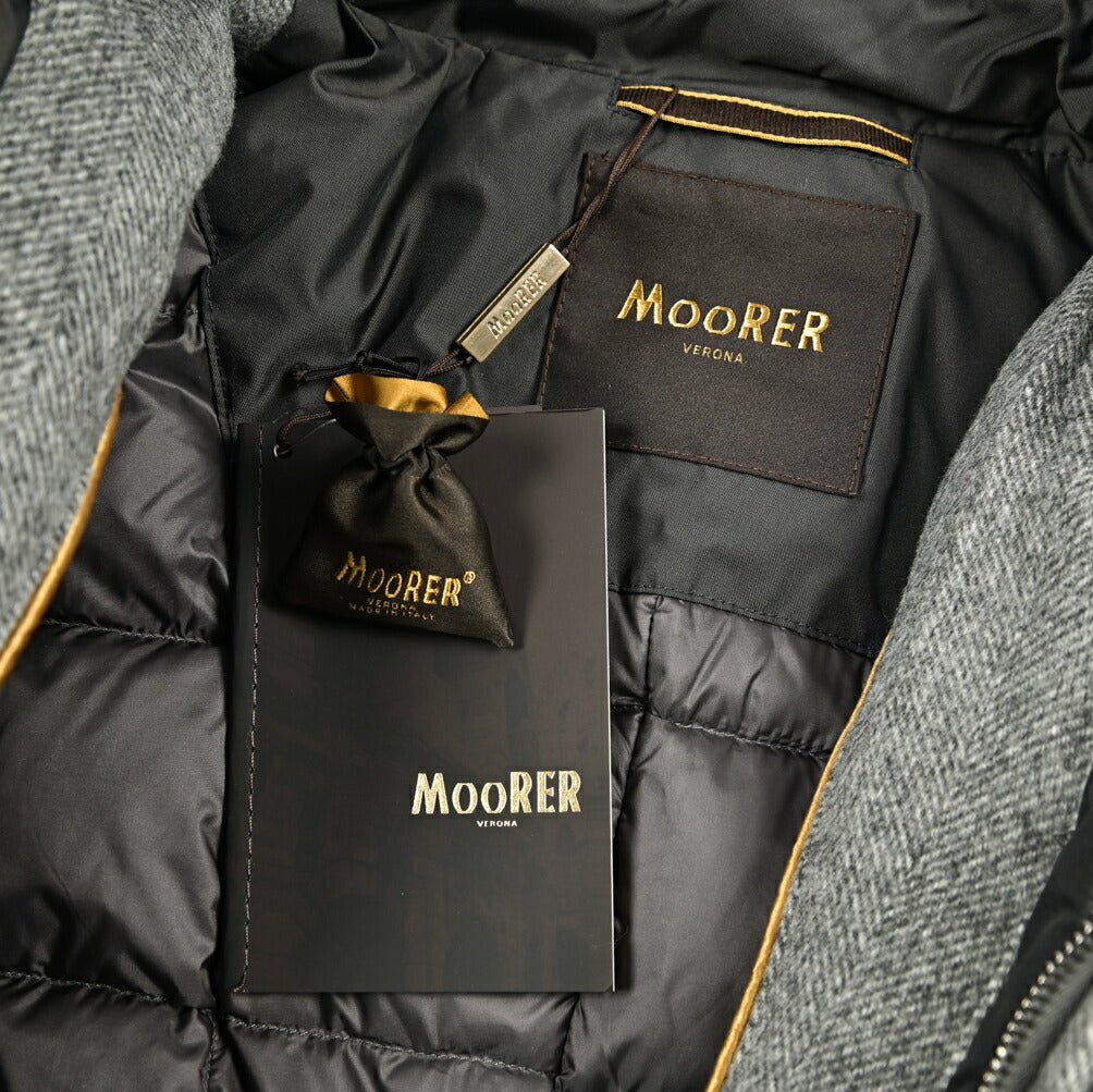 MOORER "BOND - RCA" カシミヤ混ウール スタンドカラーダウンコート｜418175 - 48｜GUARDAROBA MILANO OFFICIAL STORE