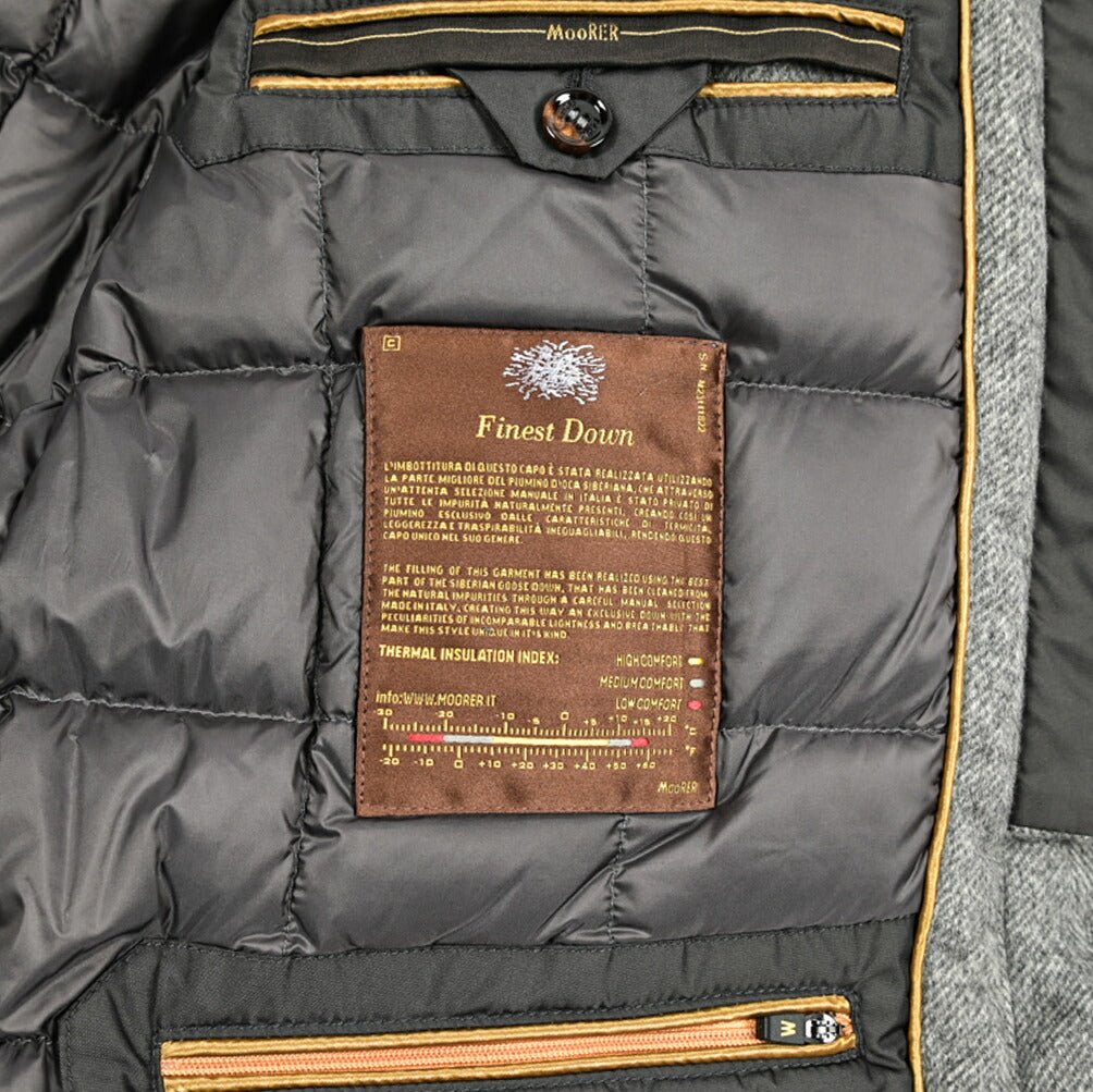 MOORER "BOND - RCA" カシミヤ混ウール スタンドカラーダウンコート｜418175 - 48｜GUARDAROBA MILANO OFFICIAL STORE