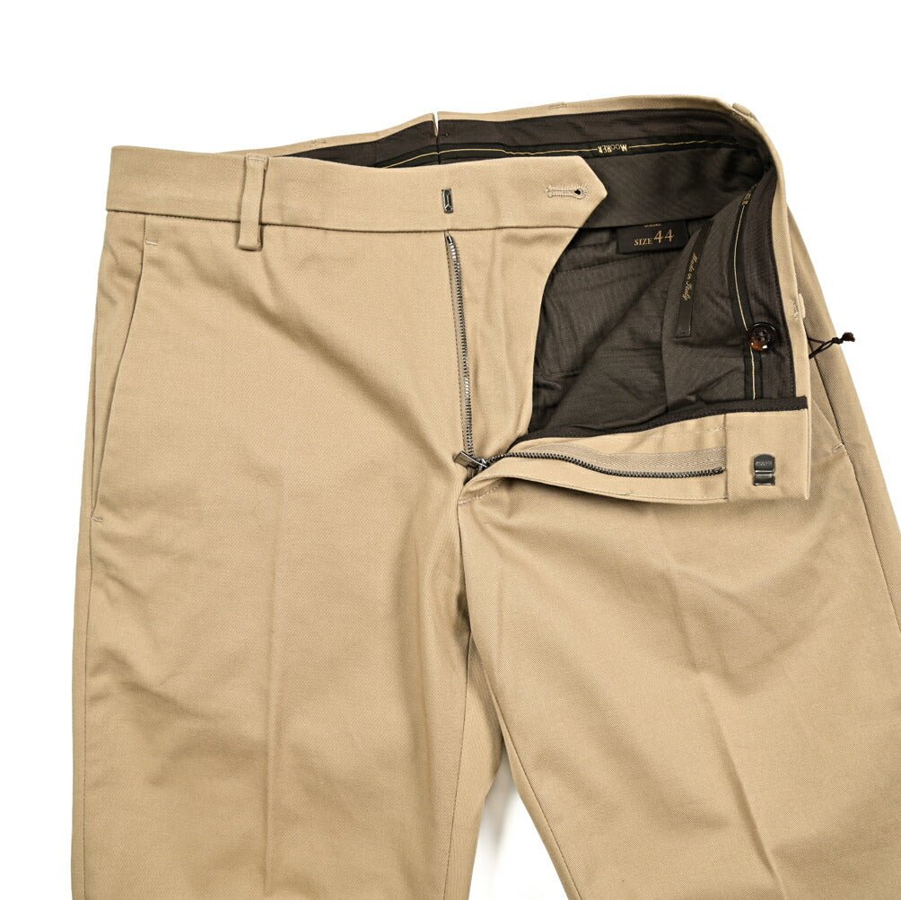 MOORER BOREL KO ストレッチコットン ノータックチノスラックス｜418486 - 44｜GUARDAROBA MILANO OFFICIAL STORE