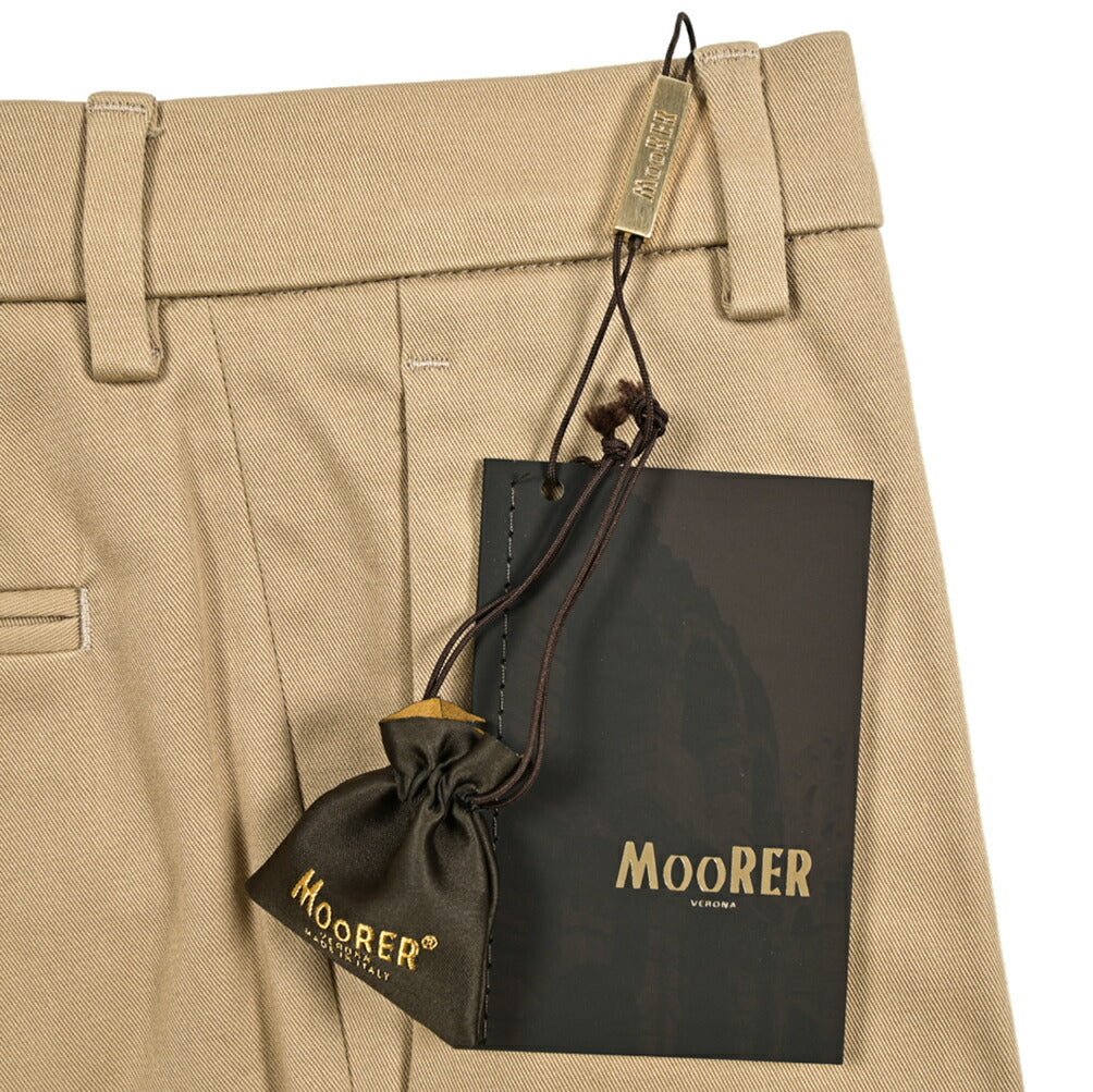 MOORER BOREL KO ストレッチコットン ノータックチノスラックス｜418486 - 44｜GUARDAROBA MILANO OFFICIAL STORE
