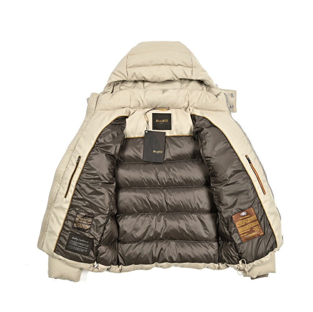MOORER ""BRETT - BA1" カシミヤ100% ダウンジャケットフーディー｜418269 - 48｜GUARDAROBA MILANO OFFICIAL STORE