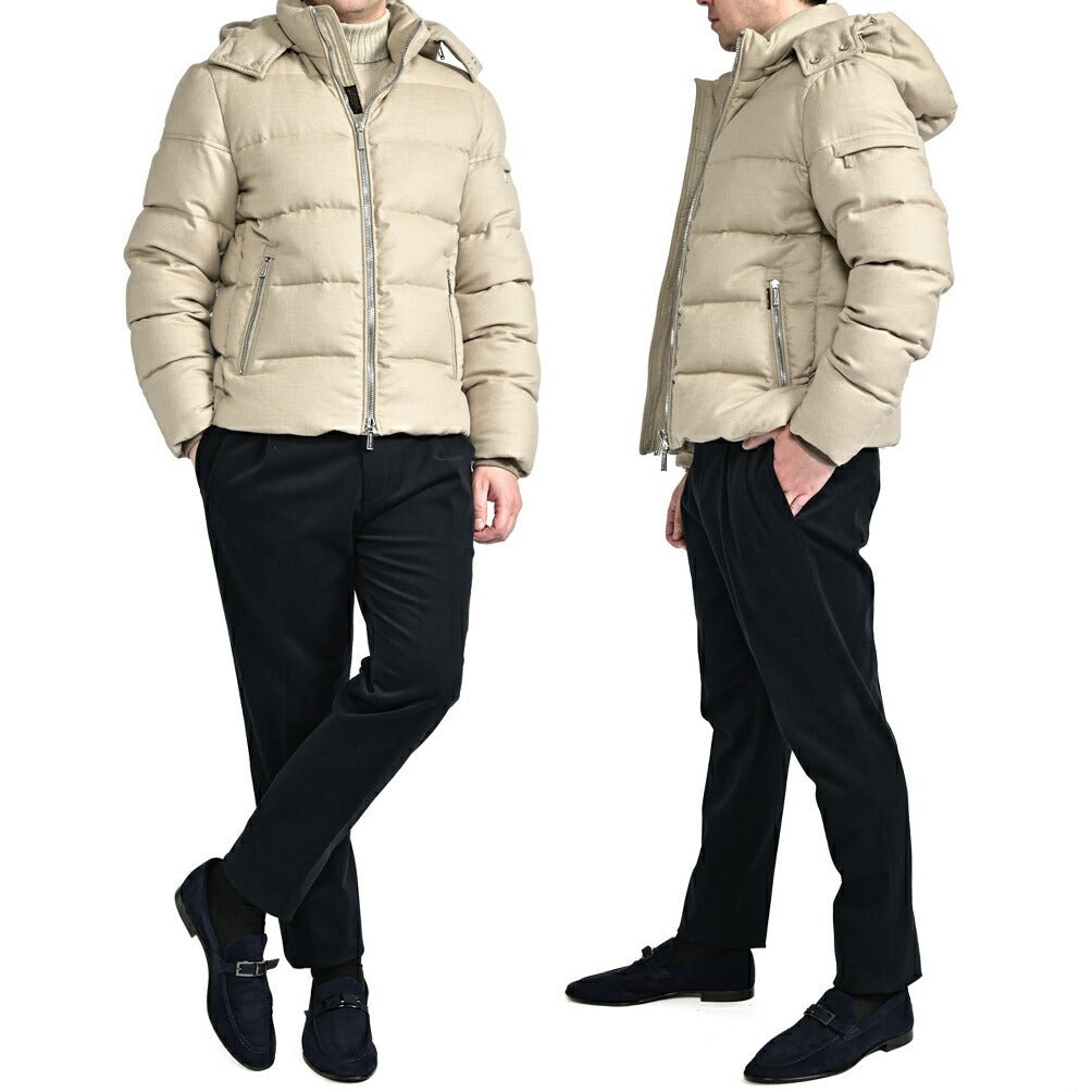 MOORER ""BRETT - BA1" カシミヤ100% ダウンジャケットフーディー｜418269 - 48｜GUARDAROBA MILANO OFFICIAL STORE