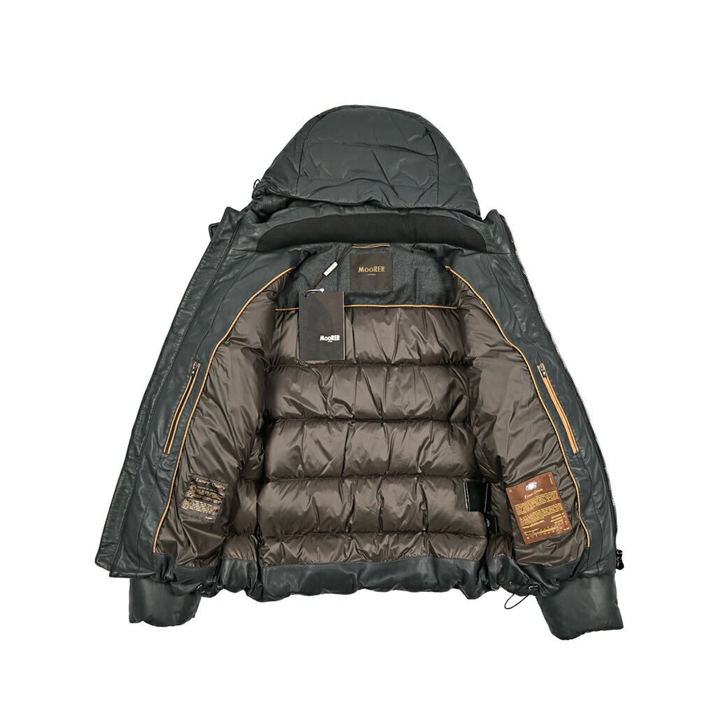 MOORER "BRETT - PE" レザーダウンコートフーディー｜420303｜GUARDAROBA MILANO OFFICIAL STORE
