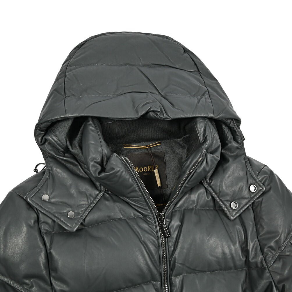 MOORER "BRETT - PE" レザーダウンコートフーディー｜420303｜GUARDAROBA MILANO OFFICIAL STORE