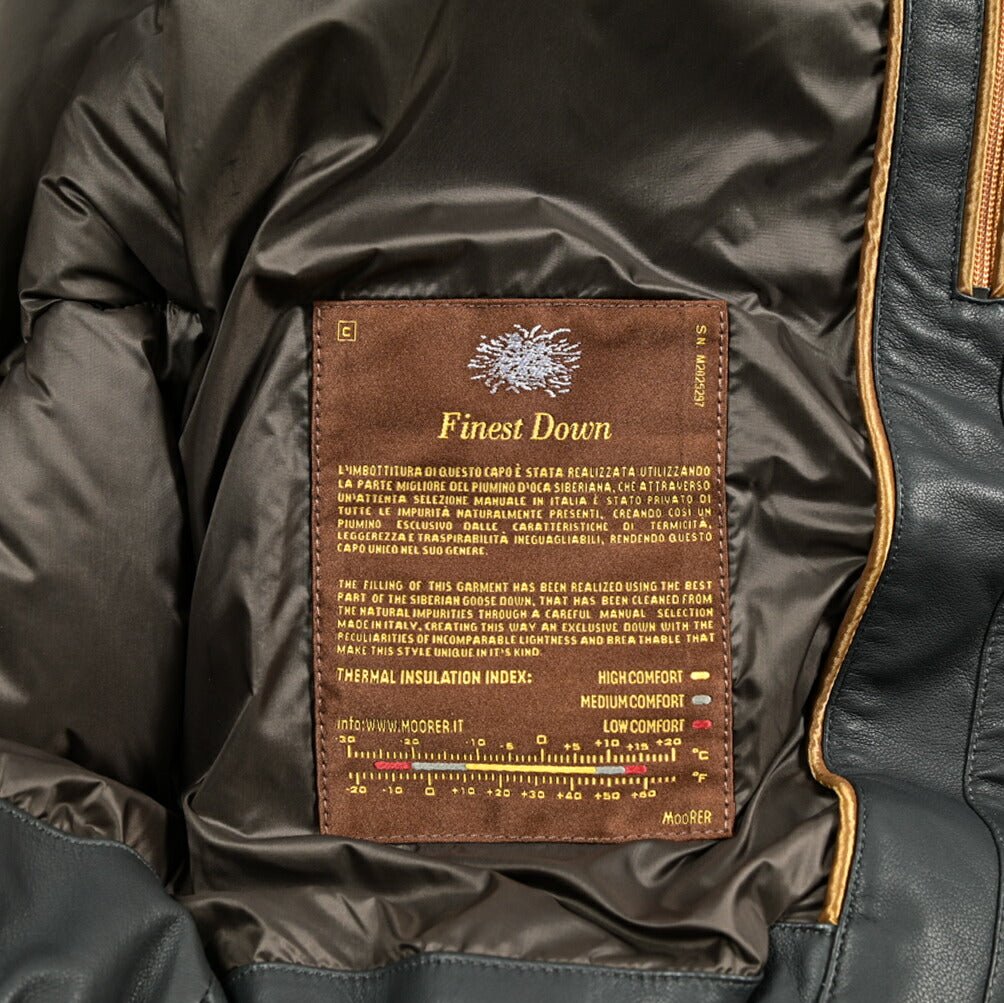 MOORER "BRETT - PE" レザーダウンコートフーディー｜420303｜GUARDAROBA MILANO OFFICIAL STORE
