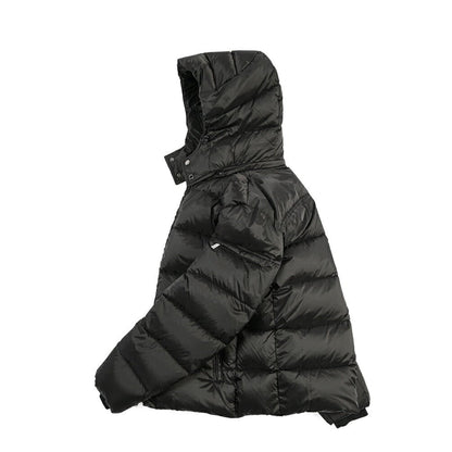 MOORER “BRETT-SH” ナイロン100% フード付きダウンジャケット / ACQUA RESISTANT(撥水) ブラック(ASFALTO) 42 | GUARDAROBA MILANO OFFICIAL STORE