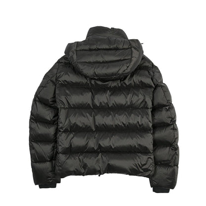 MOORER “BRETT-SH” ナイロン100% フード付きダウンジャケット / ACQUA RESISTANT(撥水) ブラック(ASFALTO) 42 | GUARDAROBA MILANO OFFICIAL STORE