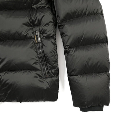 MOORER “BRETT-SH” ナイロン100% フード付きダウンジャケット / ACQUA RESISTANT(撥水) ブラック(ASFALTO) 42 | GUARDAROBA MILANO OFFICIAL STORE