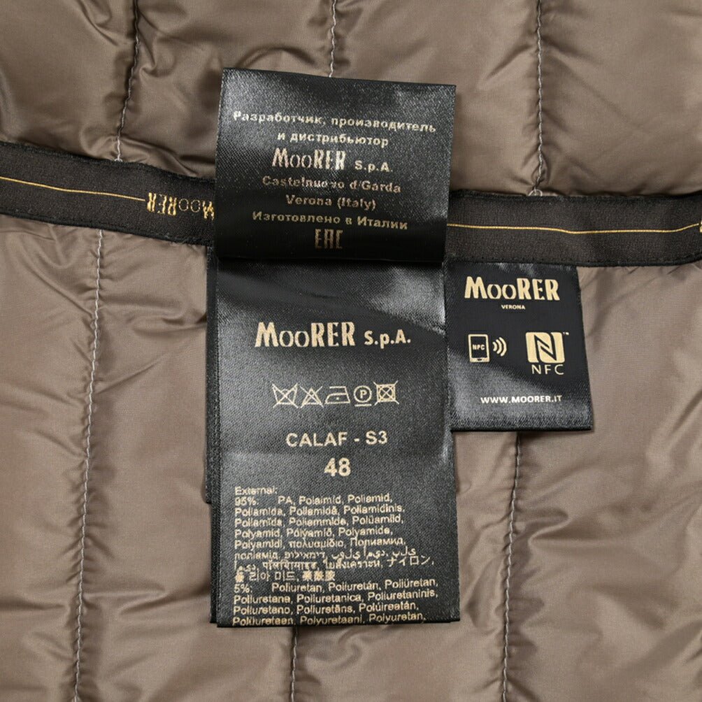 MOORER “CALAF-S3” 高機能ストレッチナイロン ウルトラライトダウンベスト / ACQUA RESISTANT (撥水) ベージュ(MANDORLA) 46 | GUARDAROBA MILANO OFFICIAL STORE