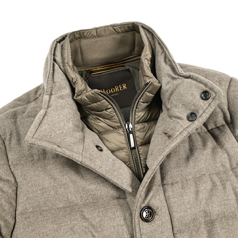 MOORER "CALEGARI - IL" カシミヤ100% スタンドカラーダウンコート｜418038 - 46｜GUARDAROBA MILANO OFFICIAL STORE