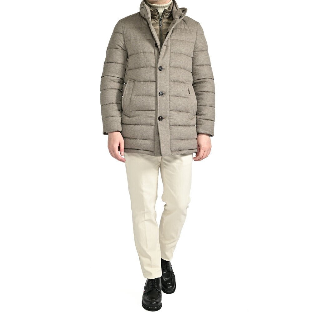 MOORER "CALEGARI - IL" カシミヤ100% スタンドカラーダウンコート｜418038 - 46｜GUARDAROBA MILANO OFFICIAL STORE