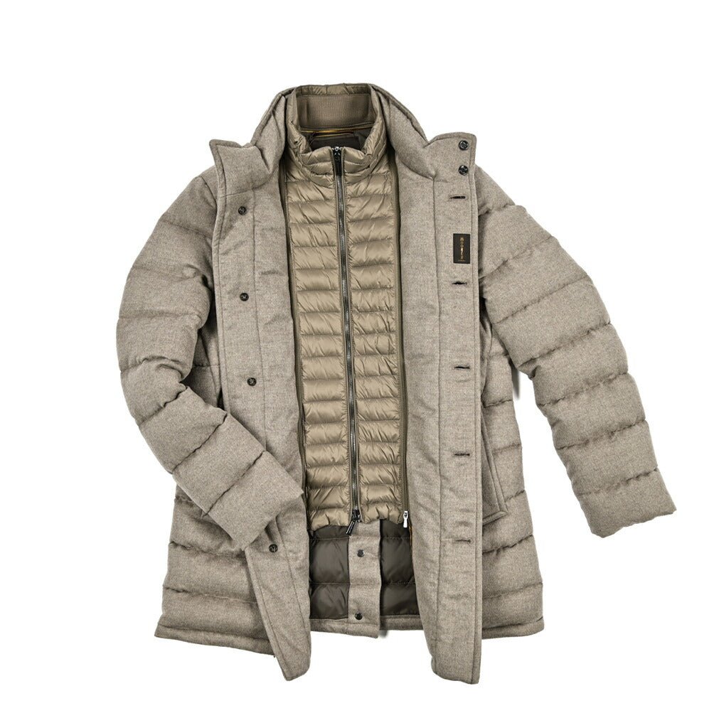 MOORER "CALEGARI - IL" カシミヤ100% スタンドカラーダウンコート｜418038 - 46｜GUARDAROBA MILANO OFFICIAL STORE