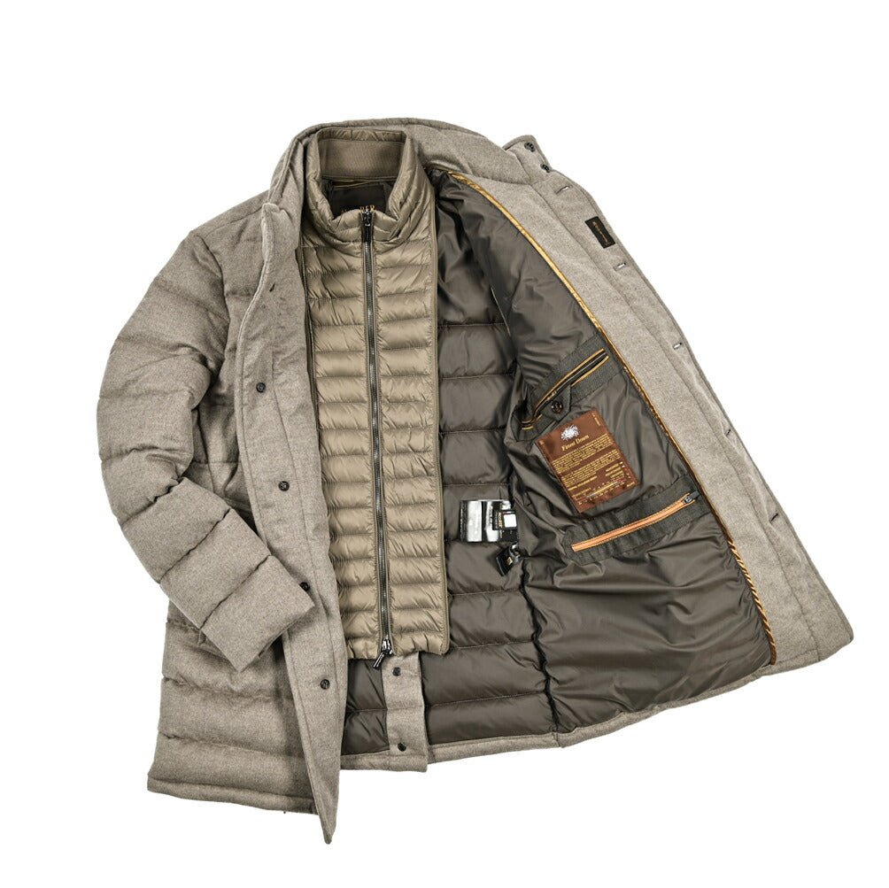 MOORER "CALEGARI - IL" カシミヤ100% スタンドカラーダウンコート｜418038 - 46｜GUARDAROBA MILANO OFFICIAL STORE