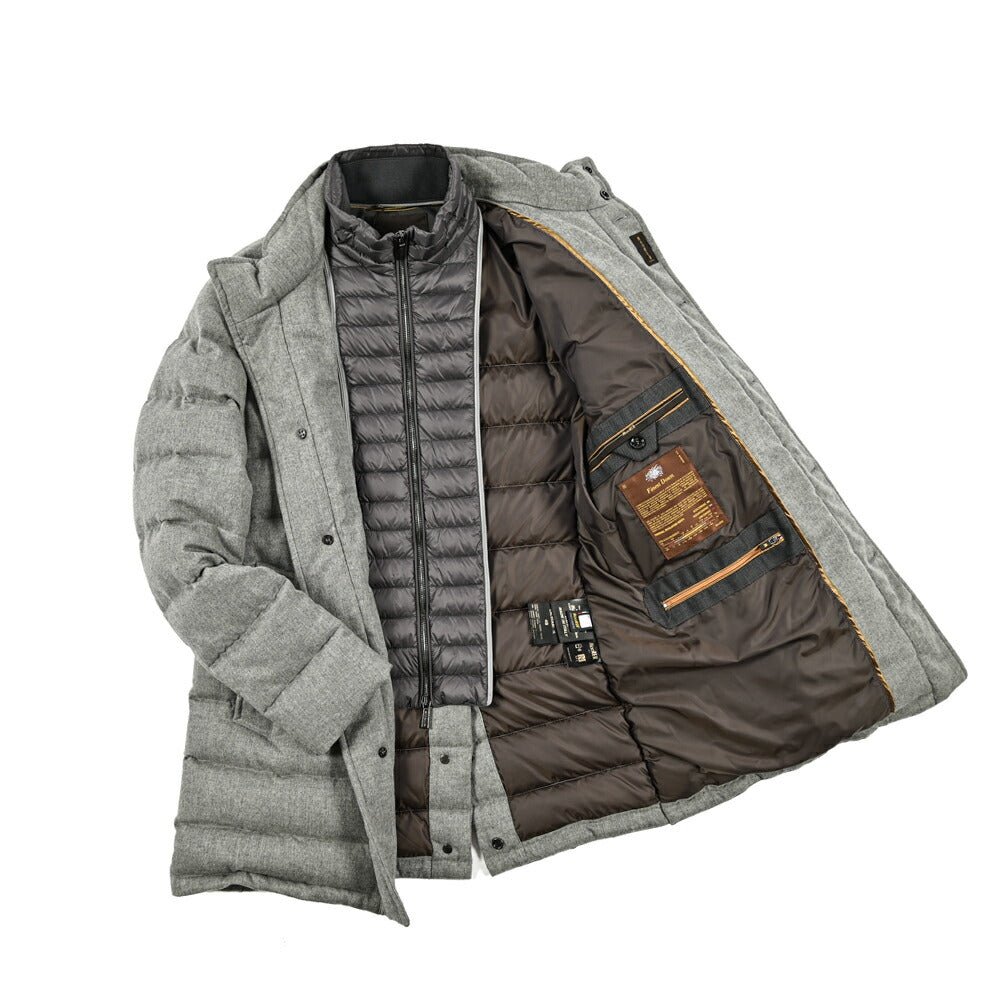 MOORER "CALEGARI - IL" カシミヤ100% スタンドカラーダウンコート｜418041｜GUARDAROBA MILANO OFFICIAL STORE