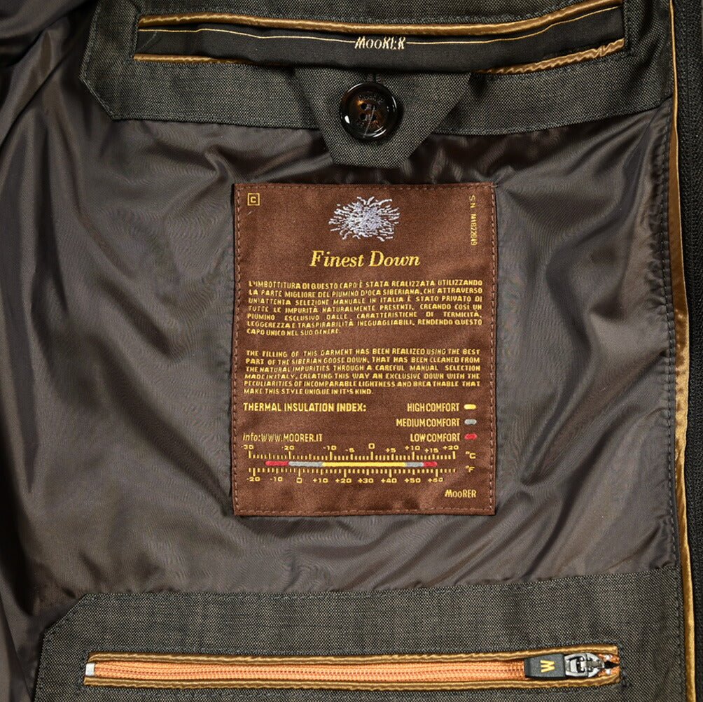 MOORER "CALEGARI - IL" カシミヤ100% スタンドカラーダウンコート｜418042｜GUARDAROBA MILANO OFFICIAL STORE