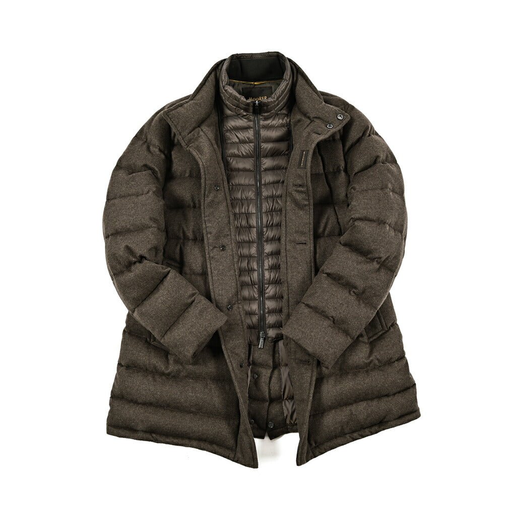 MOORER "CALEGARI - IL" カシミヤ100% スタンドカラーダウンコート｜418042｜GUARDAROBA MILANO OFFICIAL STORE
