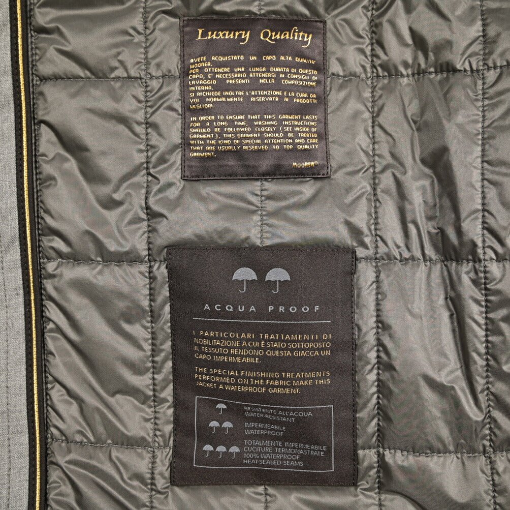 MOORER CANOVA - PUM 2WAY ナイロン100% 中綿ステンカラーコートライナー付き / ACQUA PROOF(防水)｜435883｜GUARDAROBA MILANO OFFICIAL STORE