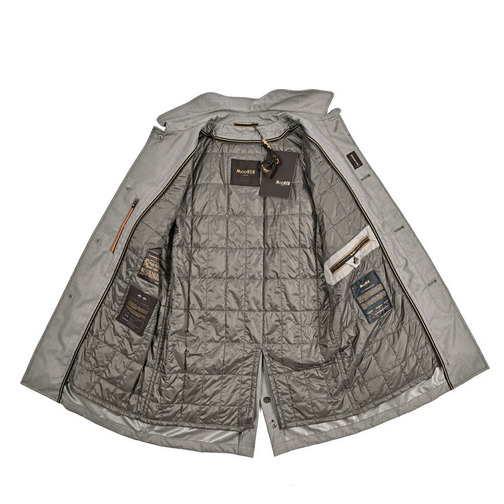 MOORER CANOVA - PUM 2WAY ナイロン100% 中綿ステンカラーコートライナー付き / ACQUA PROOF(防水)｜435883｜GUARDAROBA MILANO OFFICIAL STORE