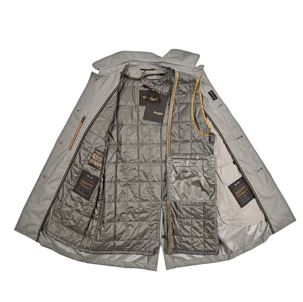 MOORER CANOVA - PUM 2WAY ナイロン100% 中綿ステンカラーコートライナー付き / ACQUA PROOF(防水)｜435883｜GUARDAROBA MILANO OFFICIAL STORE
