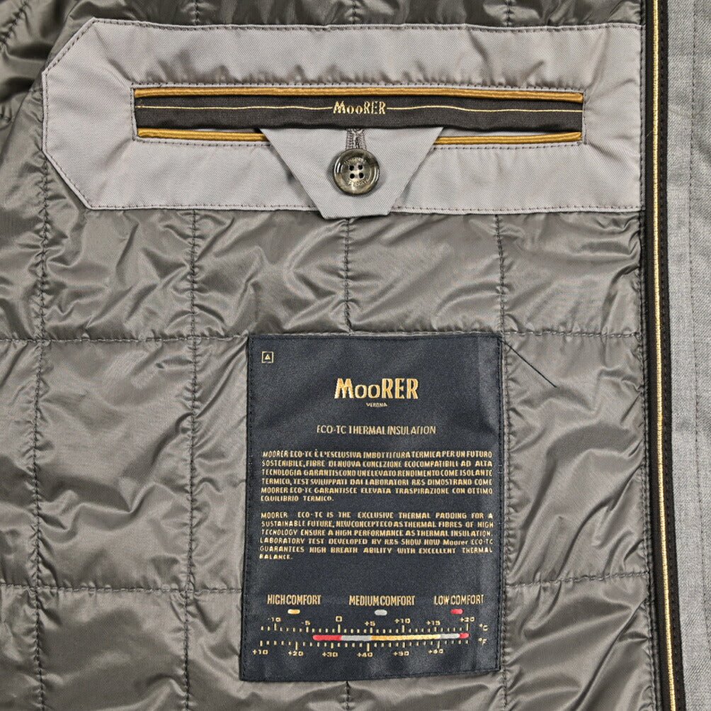 MOORER CANOVA - PUM 2WAY ナイロン100% 中綿ステンカラーコートライナー付き / ACQUA PROOF(防水)｜435883｜GUARDAROBA MILANO OFFICIAL STORE