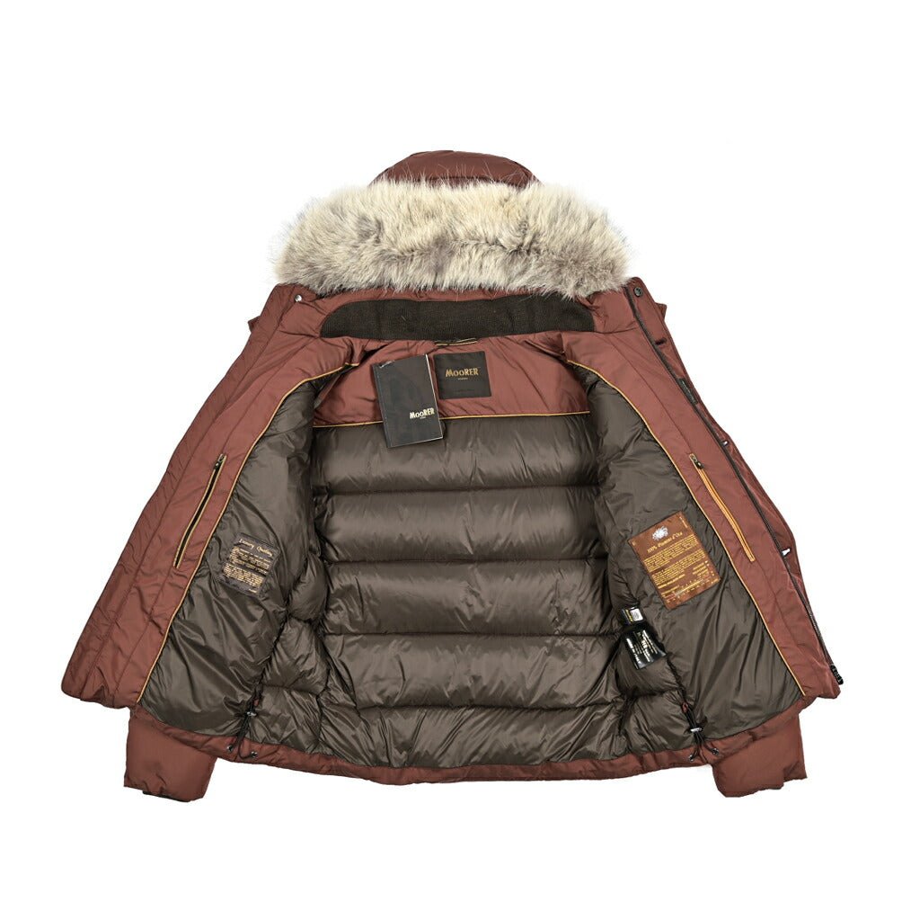 MOORER "CASATI - KM" ポリエステル100% ファーフード付きダウンジャケット｜420495｜GUARDAROBA MILANO OFFICIAL STORE