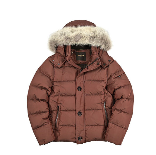 MOORER "CASATI - KM" ポリエステル100% ファーフード付きダウンジャケット｜420495｜GUARDAROBA MILANO OFFICIAL STORE