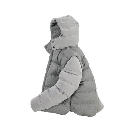 MOORER “CASCIANO-FUR-OSL” カシミヤ混ウール フード付き2WAYダウンジャケット グレー(TITANIO) 46 | GUARDAROBA MILANO OFFICIAL STORE