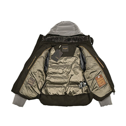 MOORER "CASCIANO - FUR - OSL" カシミヤ混ウール コンビダウンジャケット｜420308 - 50｜GUARDAROBA MILANO OFFICIAL STORE