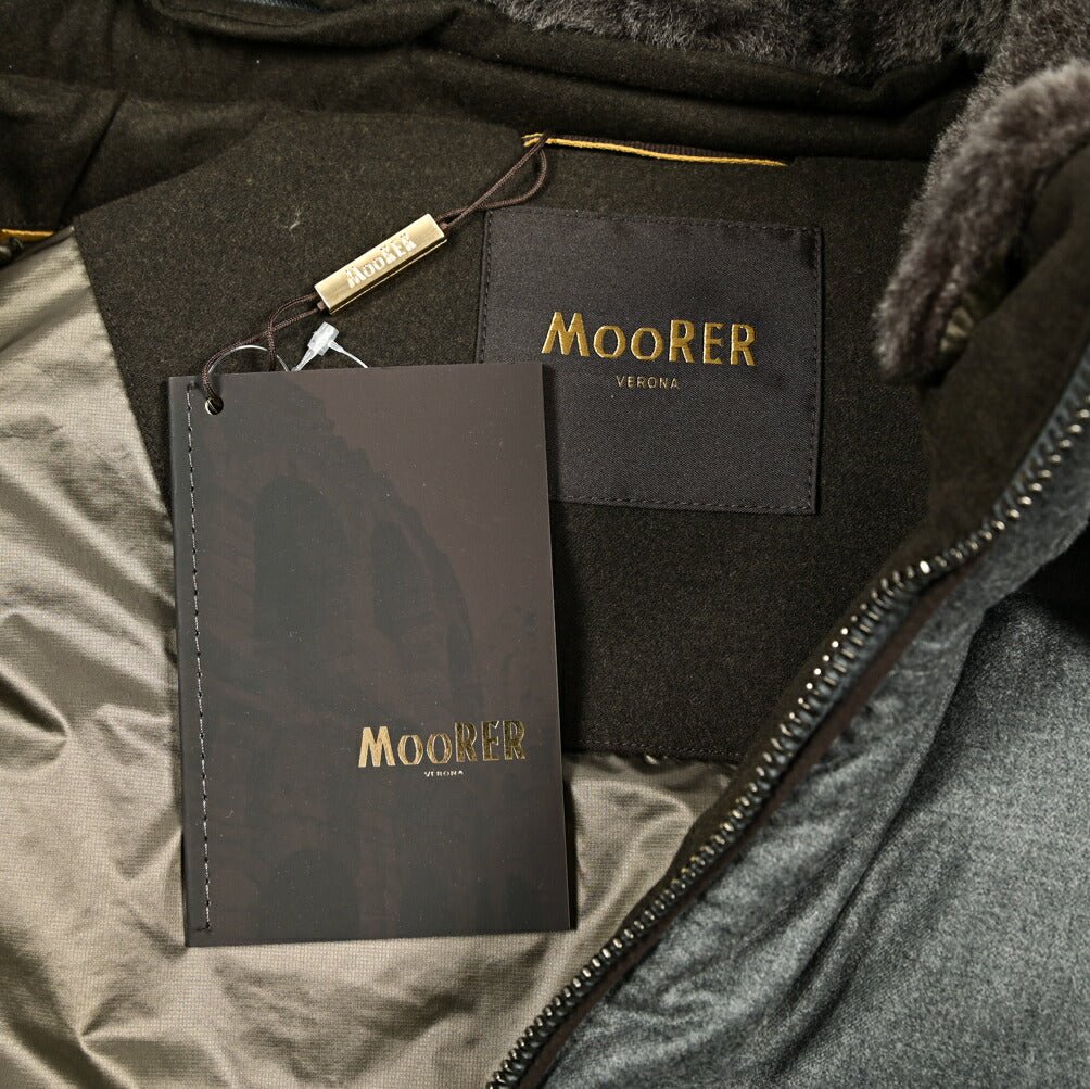 MOORER "CASCIANO - FUR - OSL" カシミヤ混ウール コンビダウンジャケット｜420308 - 50｜GUARDAROBA MILANO OFFICIAL STORE