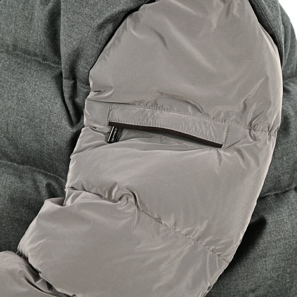 MOORER "CASCIANO - FUR - OSL" カシミヤ混ウール コンビダウンジャケット｜420308 - 50｜GUARDAROBA MILANO OFFICIAL STORE