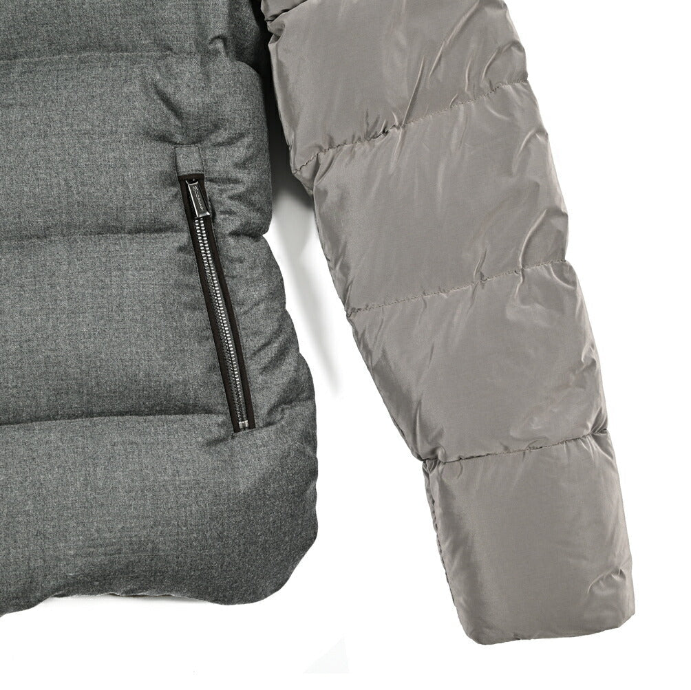 MOORER "CASCIANO - FUR - OSL" カシミヤ混ウール コンビダウンジャケット｜420308 - 50｜GUARDAROBA MILANO OFFICIAL STORE