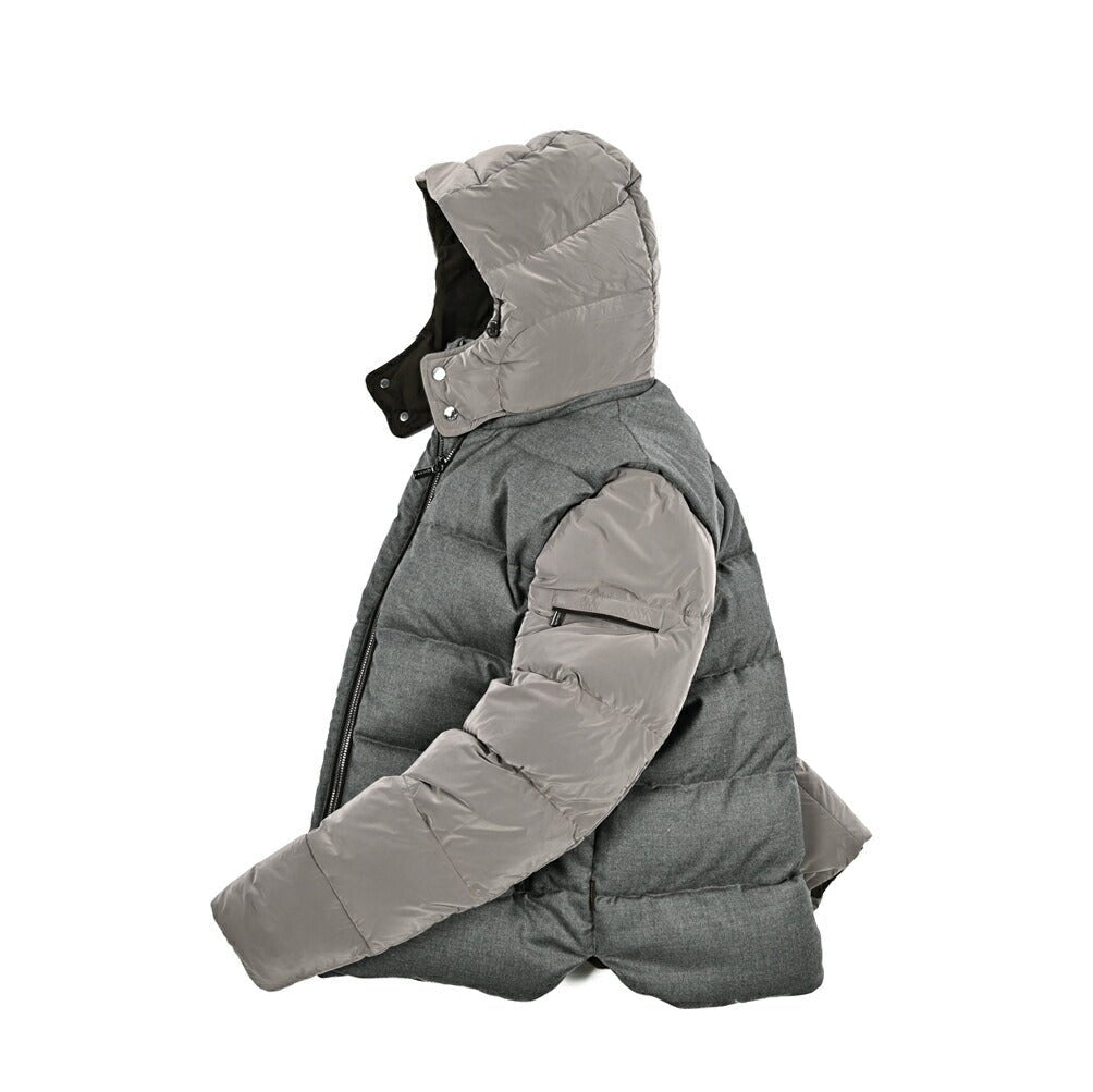 MOORER "CASCIANO - FUR - OSL" カシミヤ混ウール コンビダウンジャケット｜420308 - 50｜GUARDAROBA MILANO OFFICIAL STORE