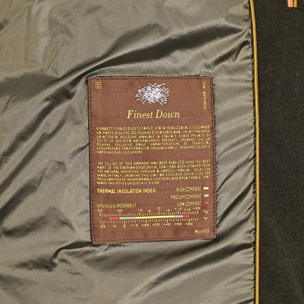 MOORER "CASCIANO - FUR - OSL" カシミヤ混ウール コンビダウンジャケット｜420308 - 50｜GUARDAROBA MILANO OFFICIAL STORE