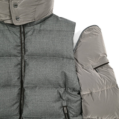 MOORER "CASCIANO - FUR - OSL" カシミヤ混ウール コンビダウンジャケット｜420308 - 50｜GUARDAROBA MILANO OFFICIAL STORE