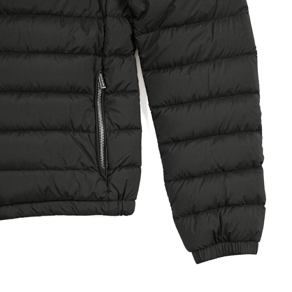 MOORER “CATALDI-S3” 高機能ストレッチナイロン フード付きダウンジャケット / ACQUA RESISTANT(撥水) ブラック(NERO) 42 | GUARDAROBA MILANO OFFICIAL STORE