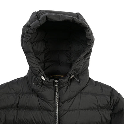 MOORER “CATALDI-S3” 高機能ストレッチナイロン フード付きダウンジャケット / ACQUA RESISTANT(撥水) ブラック(NERO) 42 | GUARDAROBA MILANO OFFICIAL STORE