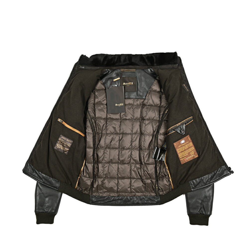 MOORER "CELOTTI - PEC" レザーダウンジャケット｜420415 - 46｜GUARDAROBA MILANO OFFICIAL STORE