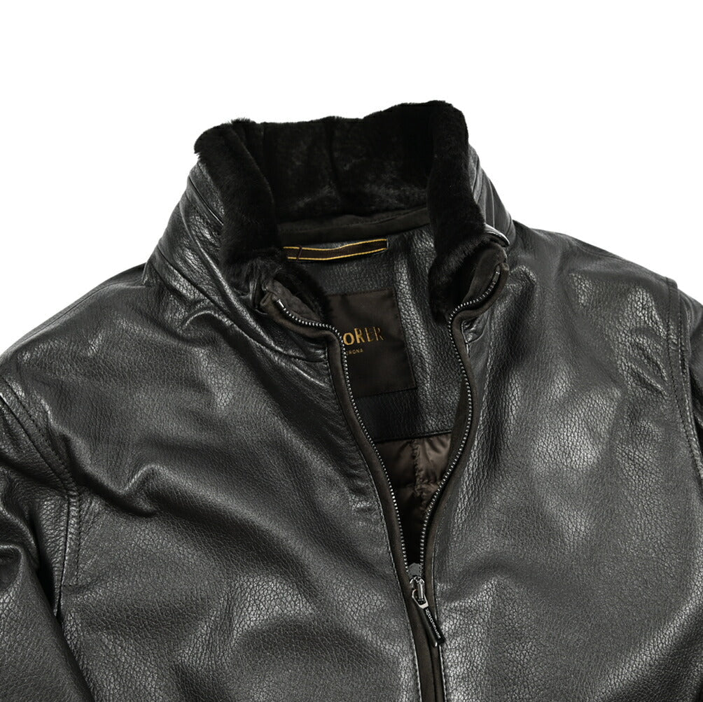 MOORER "CELOTTI - PEC" レザーダウンジャケット｜420415 - 46｜GUARDAROBA MILANO OFFICIAL STORE