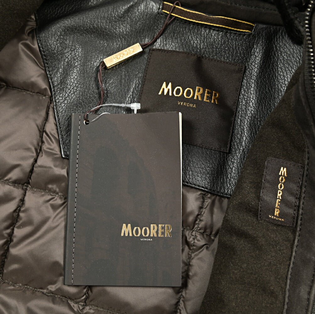 MOORER "CELOTTI - PEC" レザーダウンジャケット｜420415 - 46｜GUARDAROBA MILANO OFFICIAL STORE