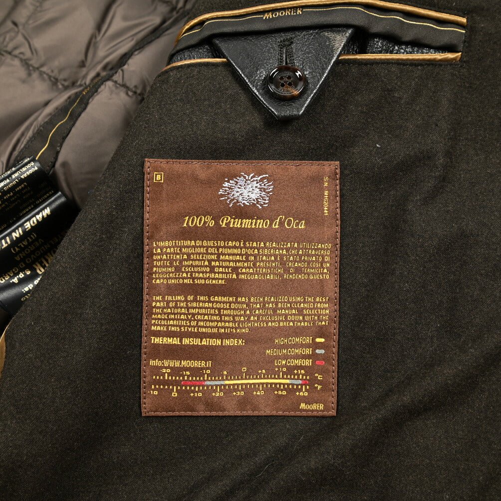 MOORER "CELOTTI - PEC" レザーダウンジャケット｜420415 - 46｜GUARDAROBA MILANO OFFICIAL STORE