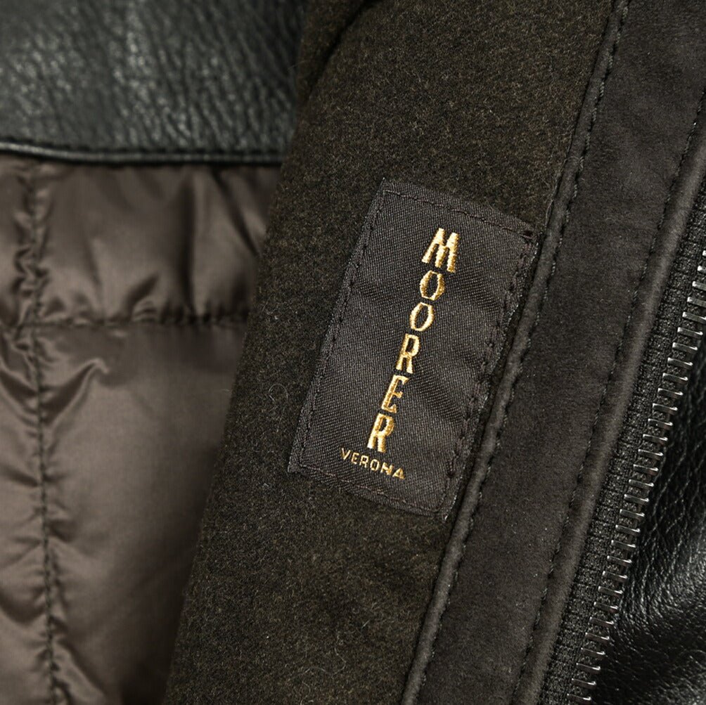 MOORER "CELOTTI - PEC" レザーダウンジャケット｜420415 - 46｜GUARDAROBA MILANO OFFICIAL STORE