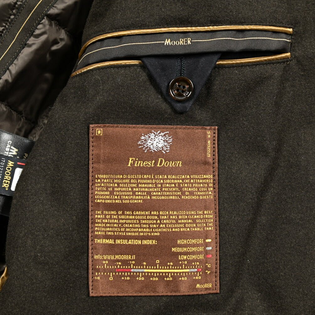 MOORER "CELOTTI - UR" スエードレザーダウンジャケット｜420316 - 50｜GUARDAROBA MILANO OFFICIAL STORE