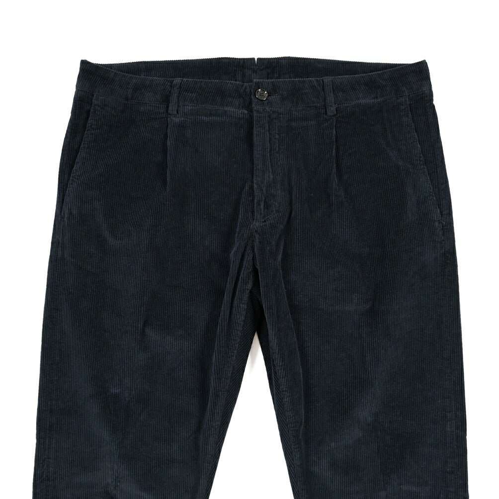 MOORER “CHADWICK-VL1” ストレッチコットン 中畝コーデュロイパンツ ネイビー(NAVY) 46 | GUARDAROBA MILANO OFFICIAL STORE