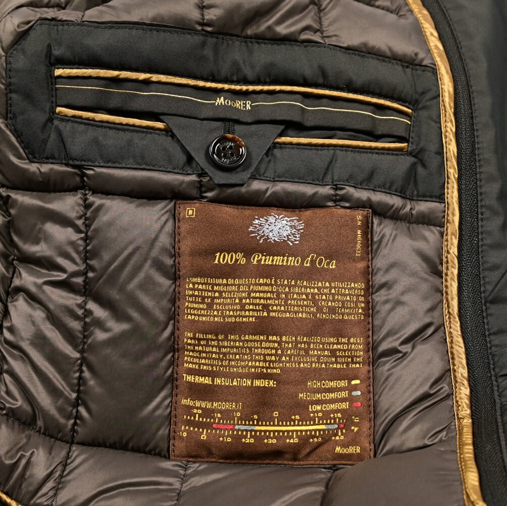 MOORER "CIGOLI - MG" カシミヤ100% ダウンチェスターコート (着脱可能ライナー付き)｜420434｜GUARDAROBA MILANO OFFICIAL STORE
